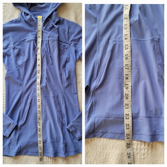 Lululemon Runbeam  Long Sleeve UPF Ponytail Athletic Running Hoodie- Lilac Blue - Picture 9 of 12